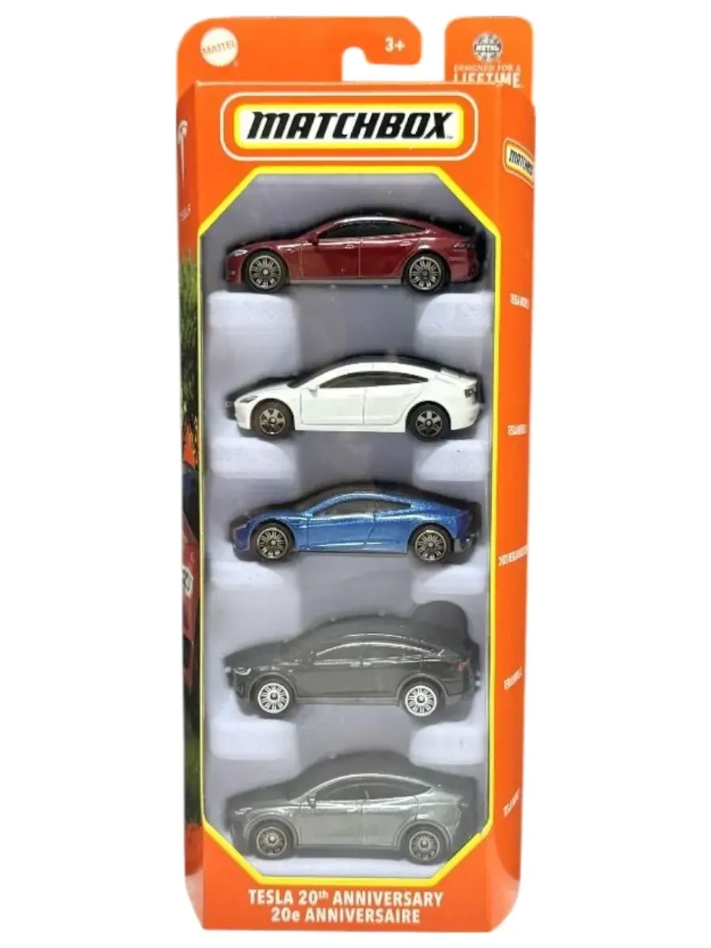 Набор машинок Matchbox 5 шт Tesla 20 Anniversary C1817