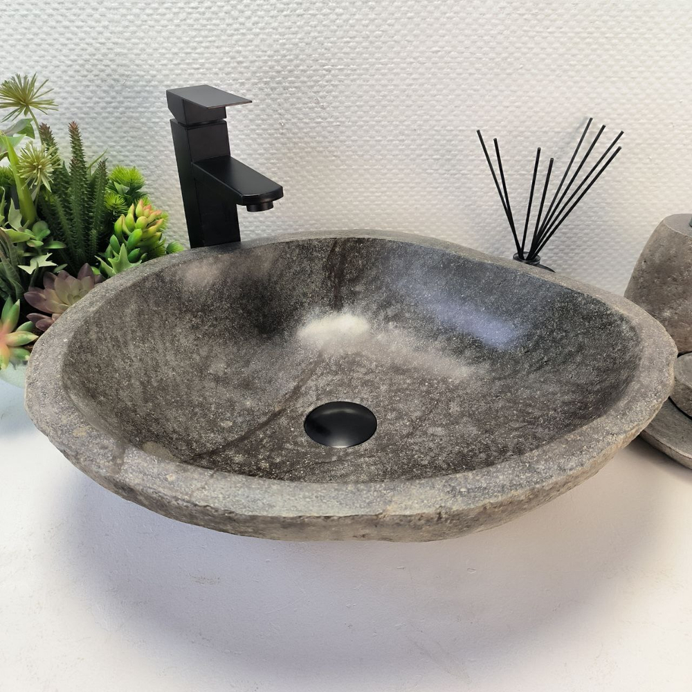 Раковина из речного камня RS-64142 (50*42*15) 0123