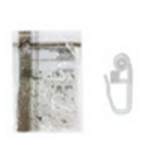 Крючки для штор роликовые с замком 8 мм (25 шт. в наборе)