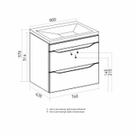 Тумба д/ванной "Лайн-80" подвесная  под раковину Фостер 80 (Kirovit)/Fest-80 (Sanita Lux) (ПВХ)
