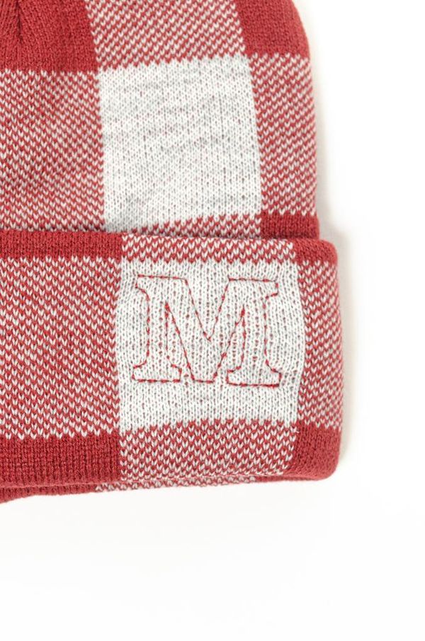 Шапка M beanie белая / красная - фото 2