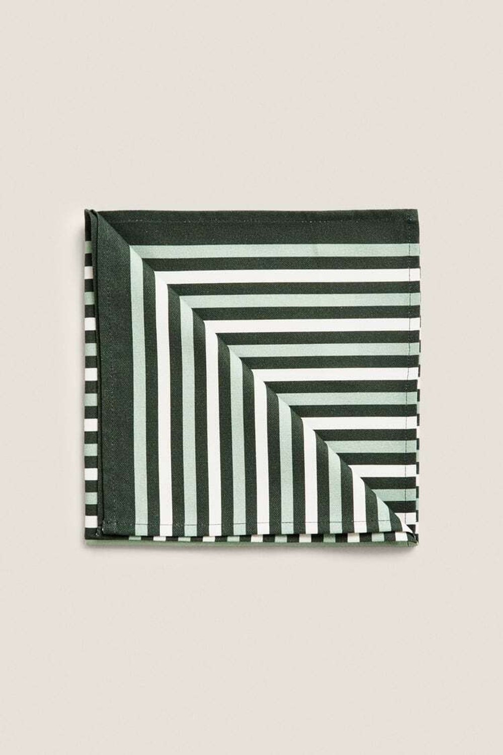 ZARA HOME УПАКОВКА ХЛОПЧАТОБУМАЖНЫХ САЛФЕТОК С ЦВЕТОЧНЫМ РИСУНКОМ (УПАКОВКА ИЗ 2 ШТУК), ЗЕЛЕНЫЙ