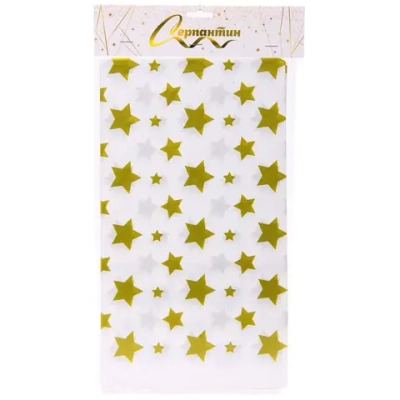 Скатерть «Золотые звезды» 108*180 см, пвх, Золото