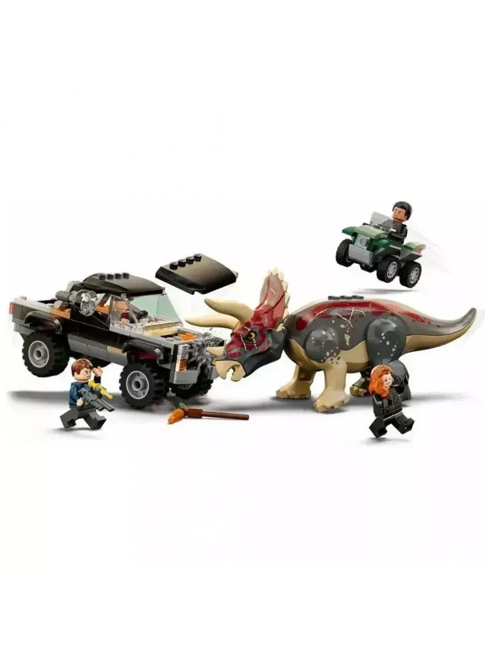 Конструктор Нападение трицератопса на пикап 210 деталей