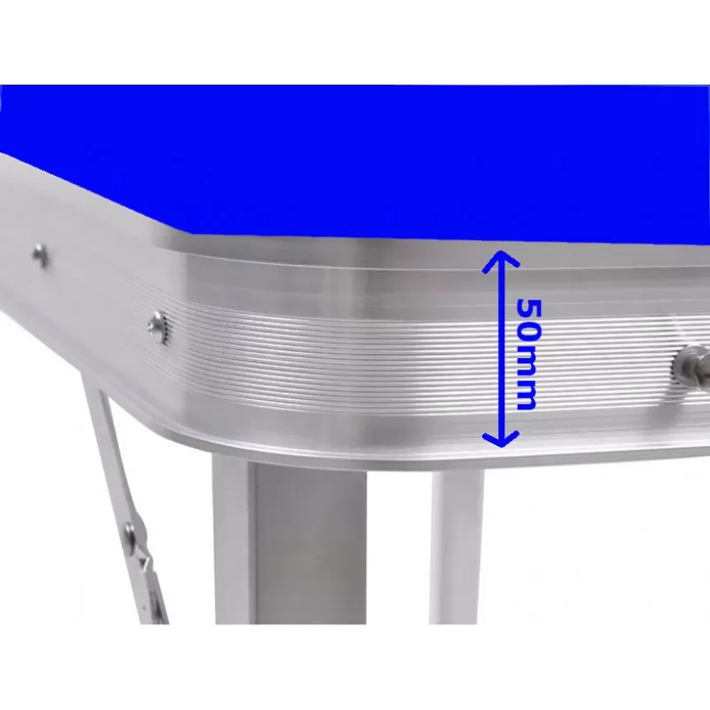 Набор складной мебели Bison A-4-60*120-BL (усиленный стол + 4 стула), 60х120см