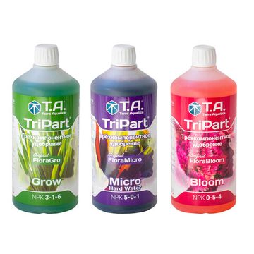 Набор минеральных удобрений для жесткой воды Terra Aquatica TriPart Set HW 1 л