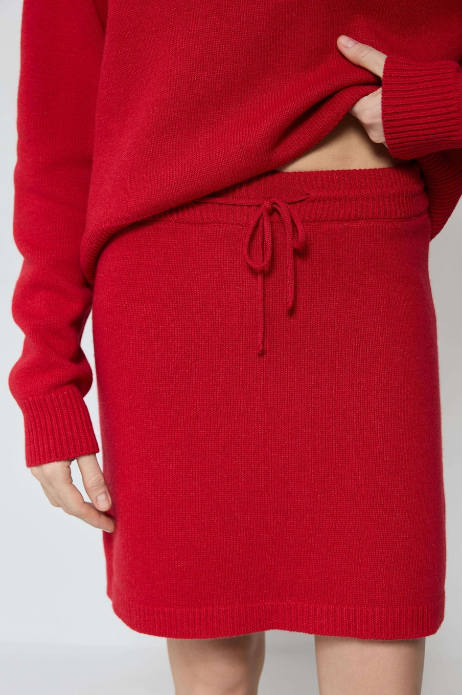 Юбка мини из смесового кашемира