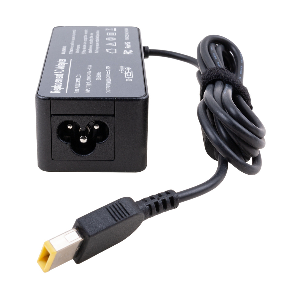 Блок питания для ноутбука Lenovo 20V, 2.25A, 45W (прямоугольный разъем)