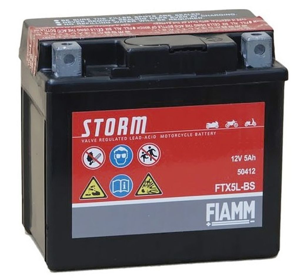 6мтс - 4 - Fiamm, STORM AGM FTX5L-BS  /504 012 003/ аккумулятор