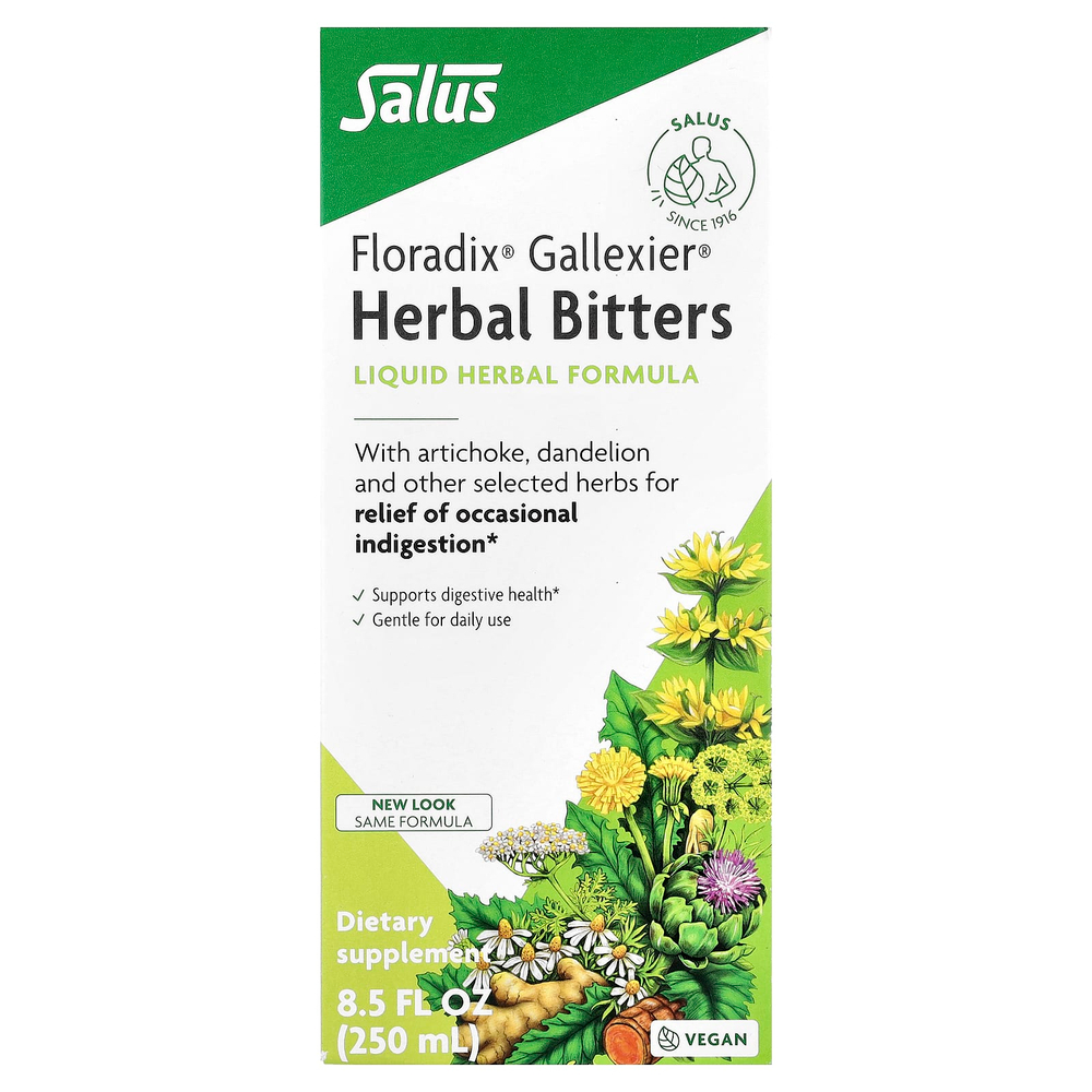 Floradix, Gallexier® травяная горькая настойка, 250 мл (8,5 жидк. Унции)
