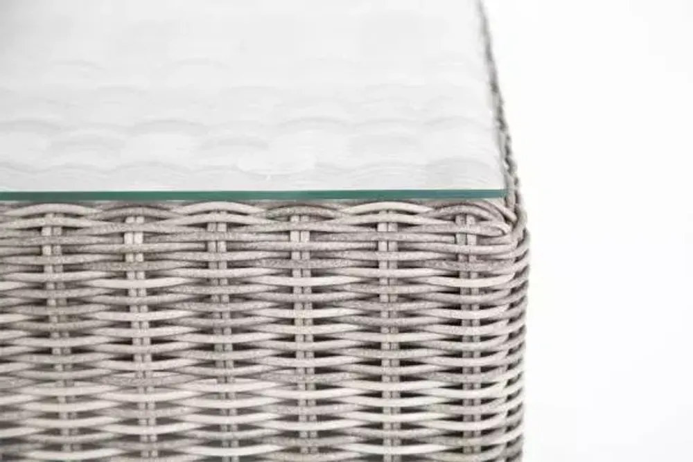 "Боно" журнальный столик из искусственного ротанга, цвет серый