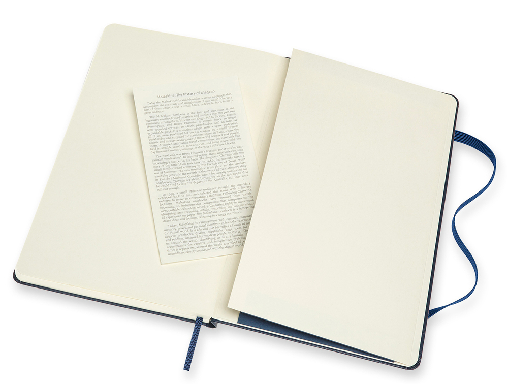 Блокнот Moleskine CLASSIC DOUBLE (NB313HB20) 13х21см линейка/нелинованный твердая обложка синий