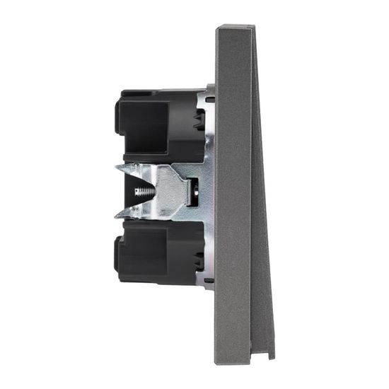 Выключатель STRONG 3 кл 10А с/у графит KRANZ