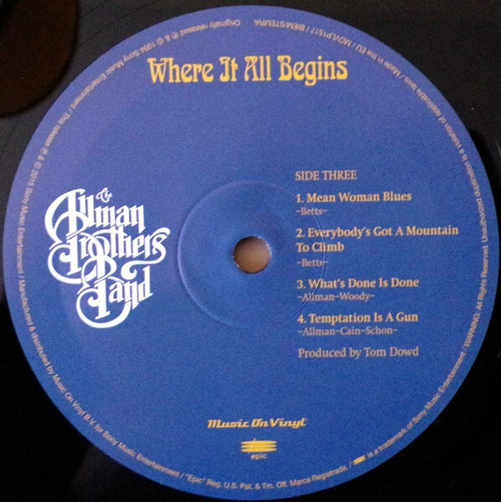The Allman Brothers Band / Where It All Begins (2LP)
