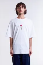 Футболка Гербарий Роза Экрю