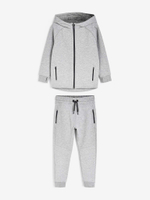 Толстовка на молнии с капюшоном и джоггеры в комплекте для мальчика Next 366-098, Серый
