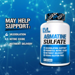 EVLution Nutrition, Агматин сульфат, 120 растительных капсул (500 мг на капсулу)