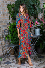 Платье Jana из принтованной вискозы (Размер: M) (Цвет: красный)