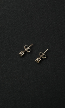 Серьги пуссеты "Memo about Finance" из цитрина с серебром 925