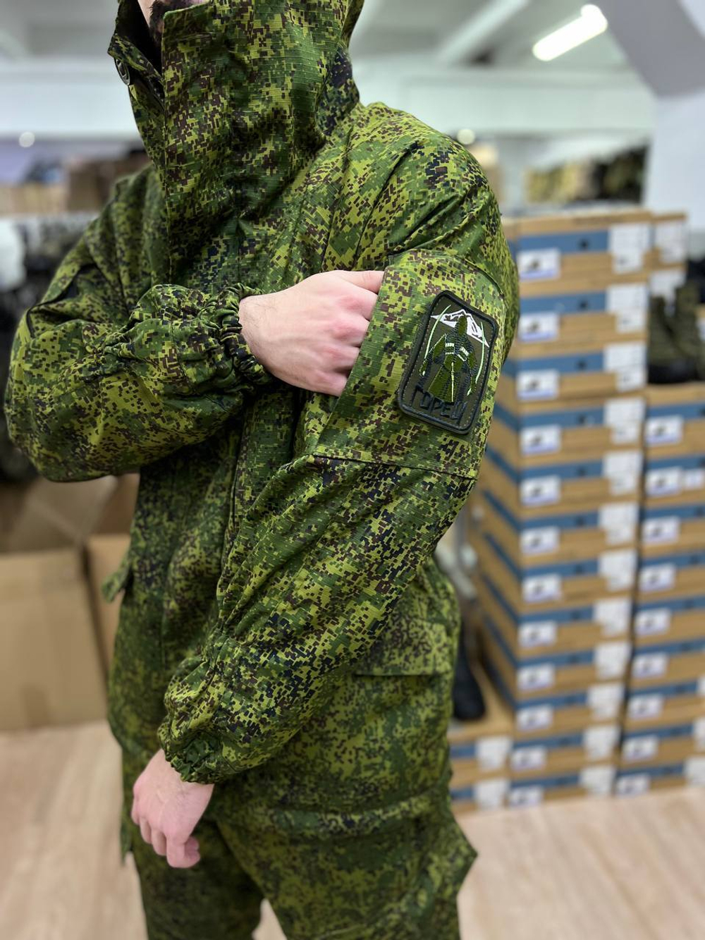 Костюм Горка 6 флис лайт / осень-зима / зелёная цифра