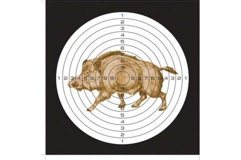 Мишень цветная картонная, рисунок кабан (50 шт./уп.) (140х140)