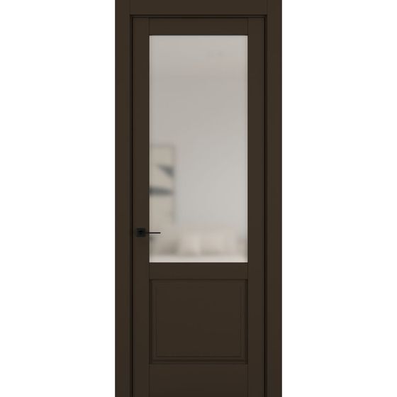 Цена на Межкомнатная дверь керамик NC 10 коричневый остеклённая Купить Межкомнатная дверь керамик NC 10 коричневый остеклённая