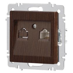 Розетка Intro Accent 6-303-10 информационная RJ45 IP20 СУ венге
