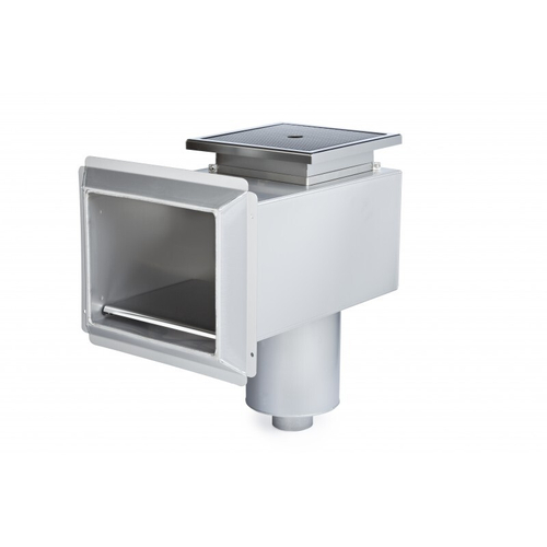 Скиммер нерж. ст. AISI-316 с короткой горловиной, подкл. 2" (плитка)