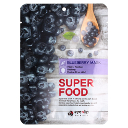 ENL SUPER FOOD Маска для лица тканевая EYENLIP SUPER FOOD BLUEBERRY MASK  23мл