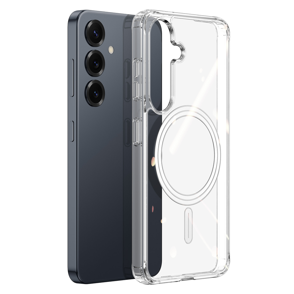 Усиленный прозрачный чехол с MagSafe от Dux Ducis для Samsung Galaxy S25+, серия Clin Mag Series Case