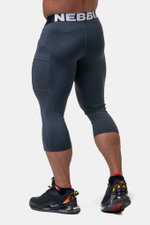 Мужские укороченные леггинсы Nebbia Legend of Today leggings calf length 188 dark grey