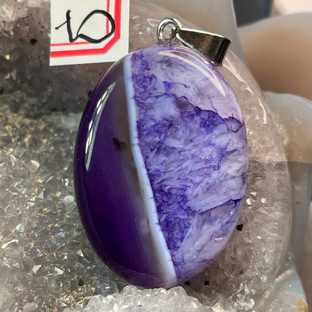 37535 Агат цветной тон. Кулон 35м