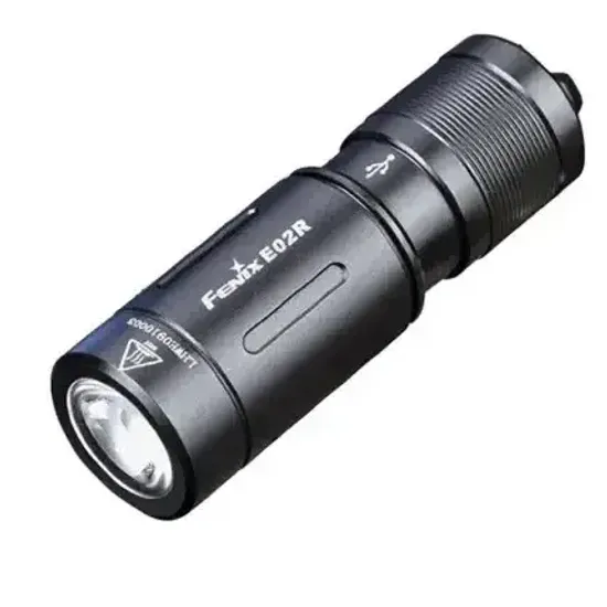 Фонарь FENIX Мод. E02R черный (200лм-49м)(светодиод: Cree XP-G2 S3 белый)(15г