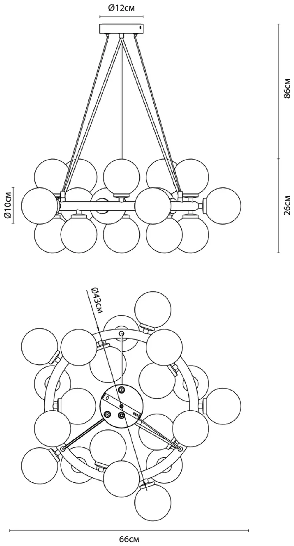 Подвесная люстра Arte Lamp BOLLA-PICCOLO