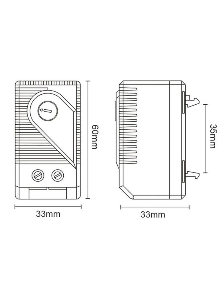 Механический терморегулятор KT0011 нормально закрытый AC250V 10A, для нагревателей и электрощитового