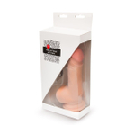 Фаллоимитатор-реалистик с мошонкой на присоске, 13.5 см (Цвет: телесный)