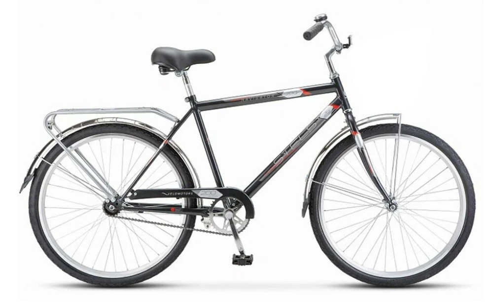 Велосипед 26" Stels Navigator-200C р.19" Темно-серый (Корзина)