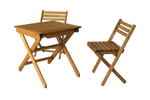 Набор мебели раскладной Дятел  арт.G-001-OAK, G-СH-001-OAK бежевый,  3 уп (1 уп Стол; 2 уп Стул)