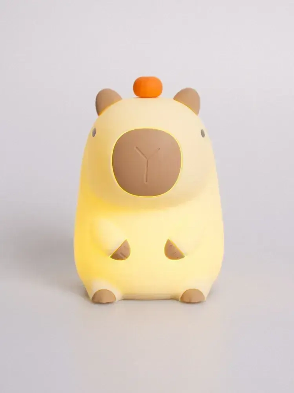 Детский ночник с таймером Капибара силиконовый, беспроводной светильник для малышей