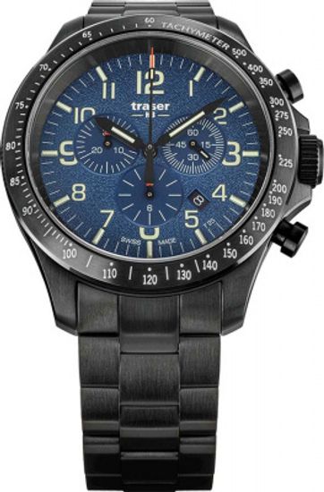 Швейцарские тактические часы Traser P67 Officer Chrono Blue 109462