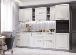 Модульный кухонный гарнитур «Гарда» 2700 (Белый), ЛДСП/МДФ, ДСВ Мебель