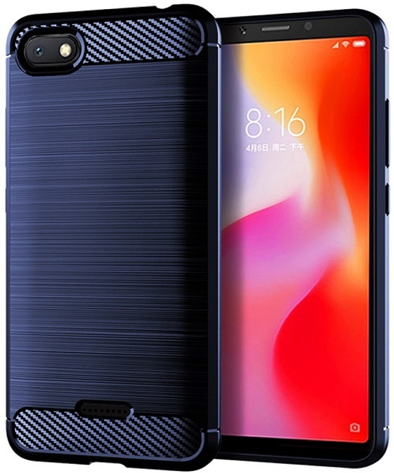 Чехол для Xiaomi Redmi 6A цвет Blue (синий), серия Carbon от Caseport