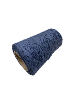 Пряжа на бобине 200г -100% натуральный шелк велюр (Италия) 100г-610м темно-синий