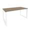 Onix Direct Стол рабочий руководителя на О-образном м/к O.MO-SRR-4.8 Дуб Аризона/Металл Белый 1580*8