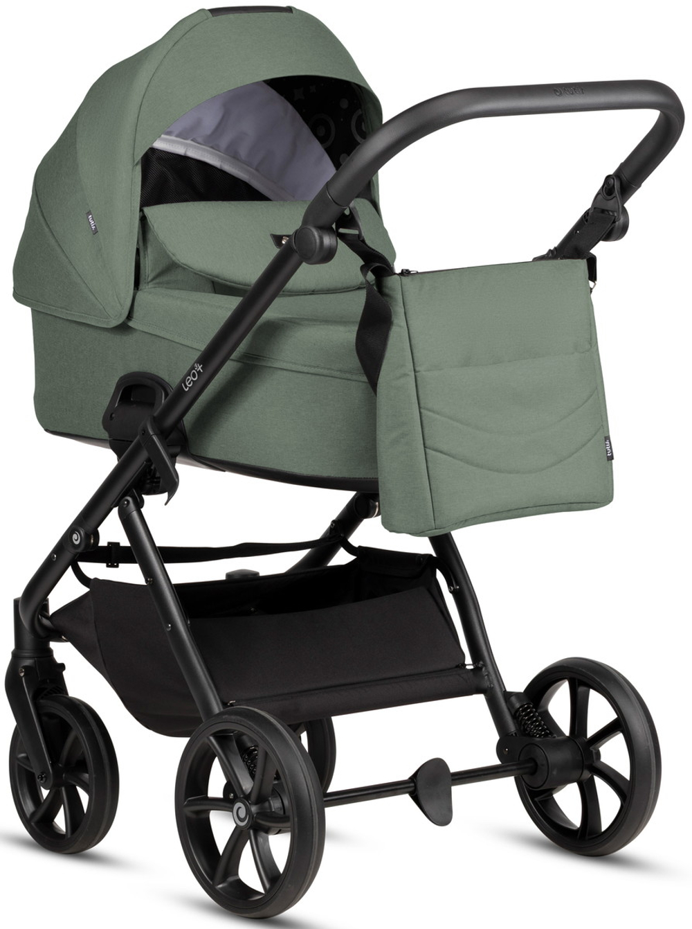 Детская коляска Tutis Leo 3 Plus 3 в 1 с автокреслом Elo Lux EduSky Black 15822039 Sage