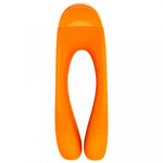 Мини вибратор на палец Satisfyer Candy Cane оранжевый