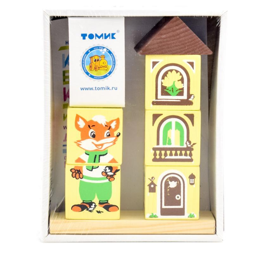 Кубики на палочке "Лисенок" 7 шт (Томик)