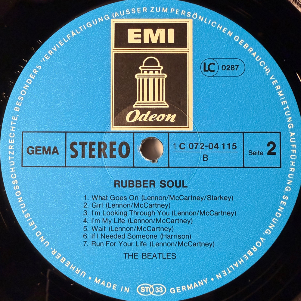 The Beatles ‎– Rubber Soul (Германия 1977г.)