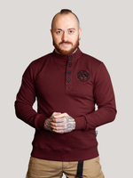 Косоворотка-свитшот Варгградъ мужской бордо «Лихие люди» без начёса