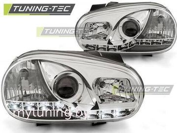 Передние фары VW Golf 4 daylight chrome